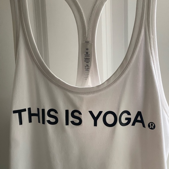 Lululemon Cool Racerback II White 2016 lW1AASS Luon Light White THIS IS Yoga 10 - Picture 5 of 9